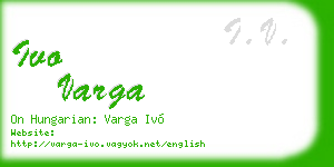 ivo varga business card
